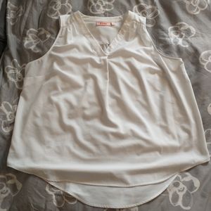EVRI White Sleeveless Blouse, Size 1X